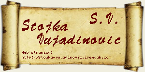 Stojka Vujadinović vizit kartica